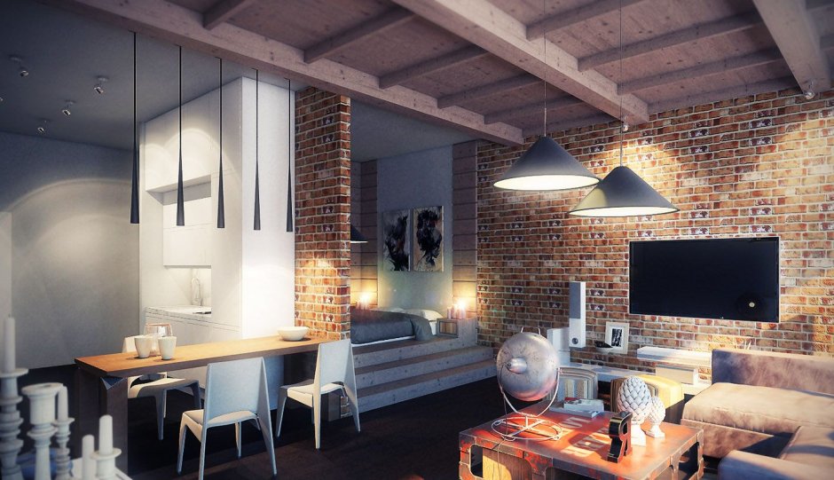 Стиль Loft в интерьере квартиры