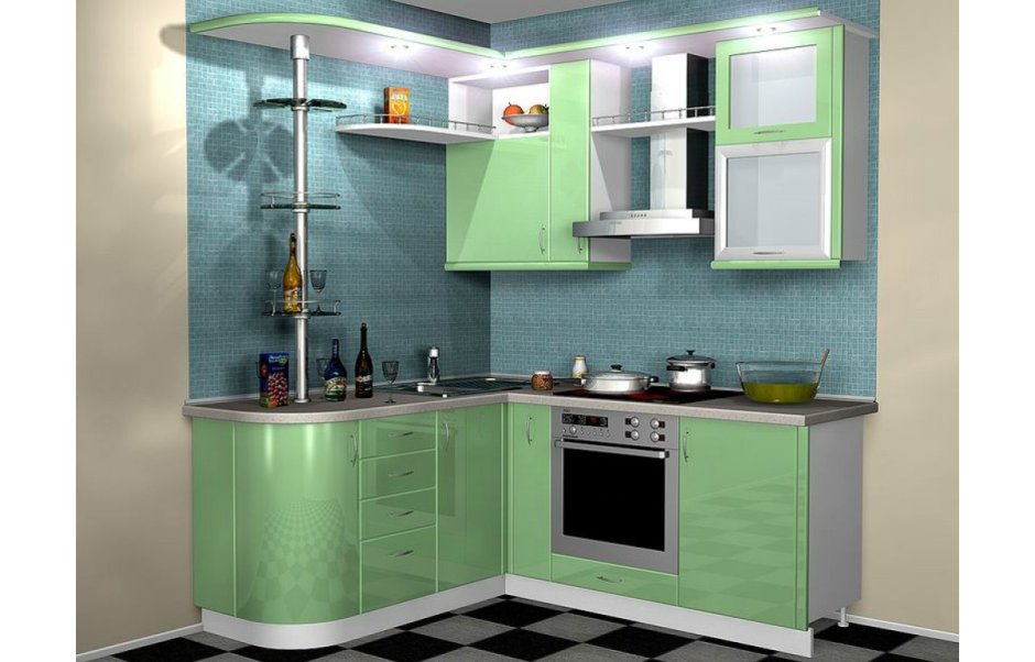Маленькие угловые кухни для маленькой кухни