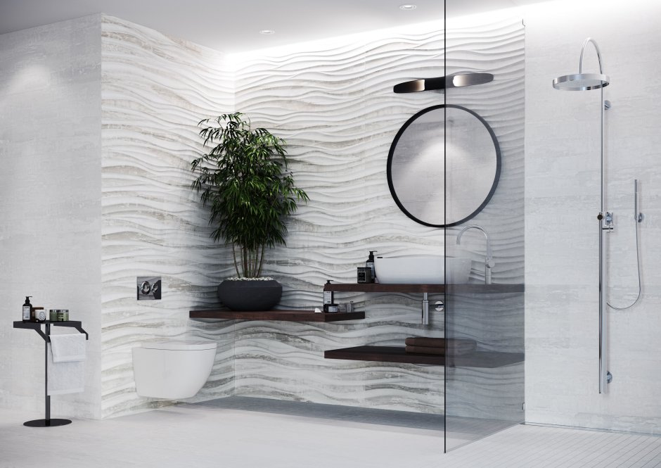 Керамическая плитка Atlas Concorde 3d Wall Diamond White Matt 40x80