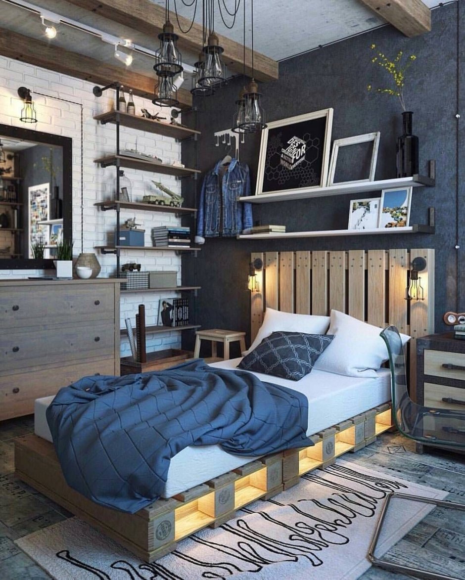 Кровать для подростка в стиле лофт