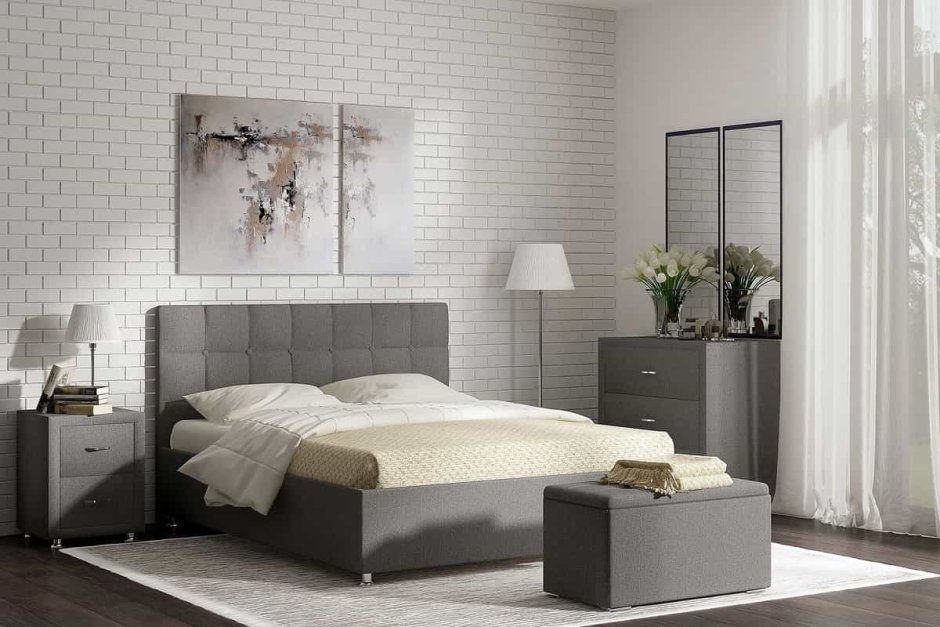Кровать Тиволи-1 160 Grey