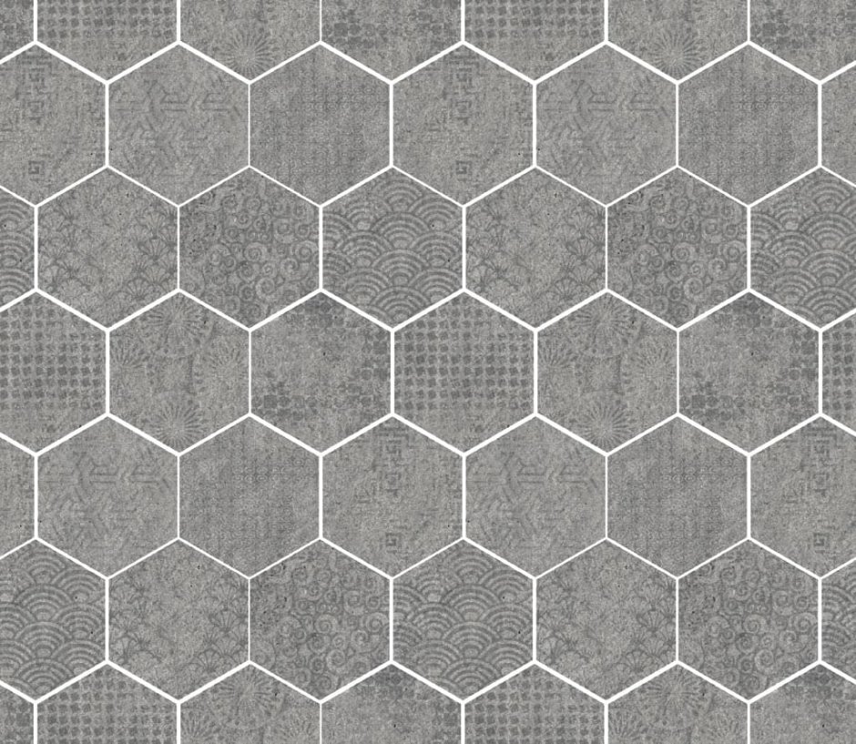 Плитка Гексагон серая