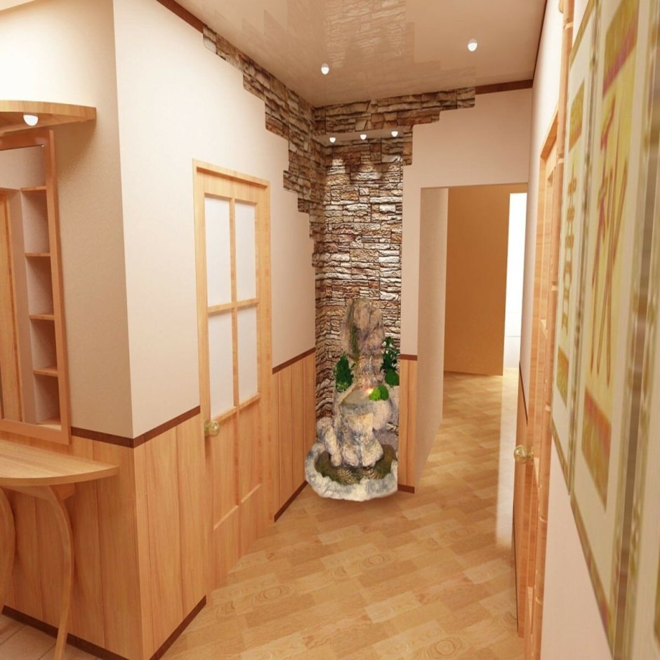 Отделка стен коридора в квартире