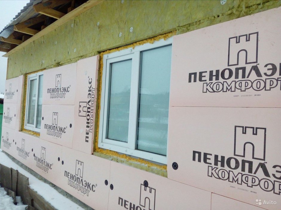 Теплоизоляция фасада пеноплекс