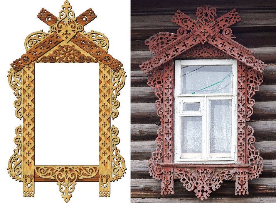 Старинные окна с узорами