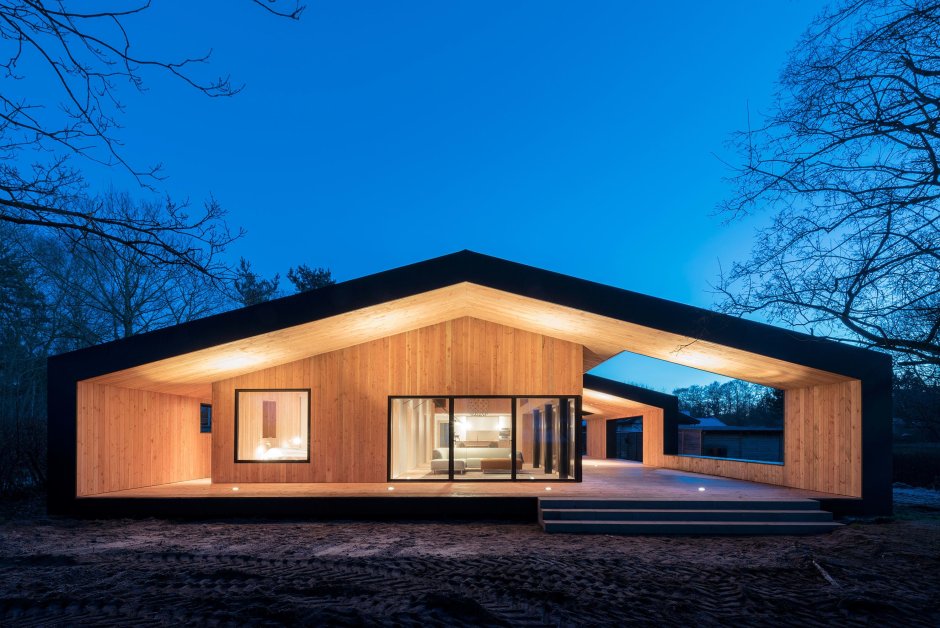 Барнхаус плоской крышей