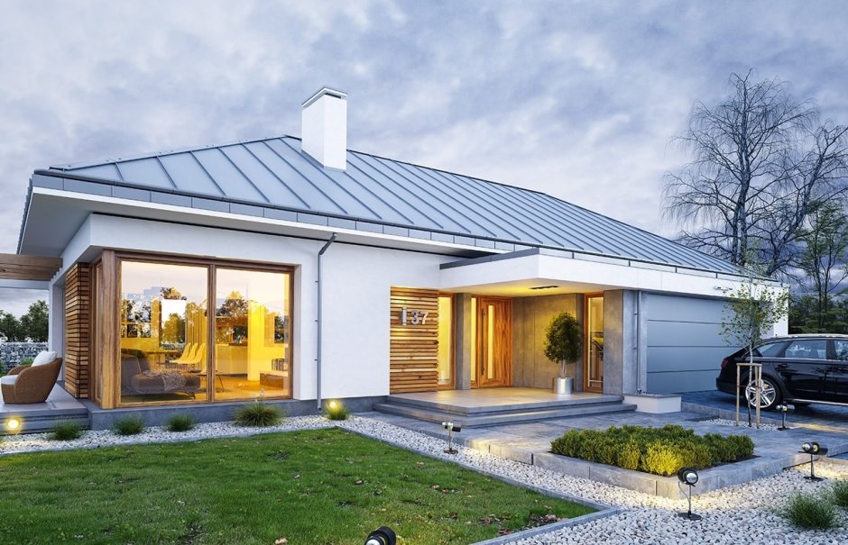 Оригинальный одноэтажный дом