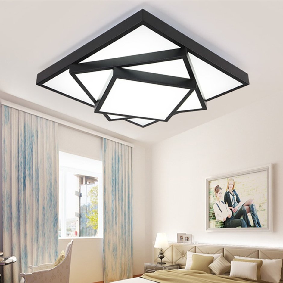 Люстра квадратная led1х60