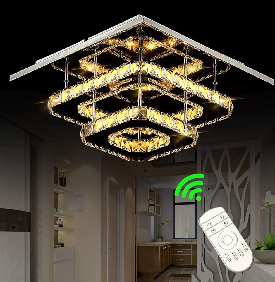 Modern led Crystal Ceiling Light for Living