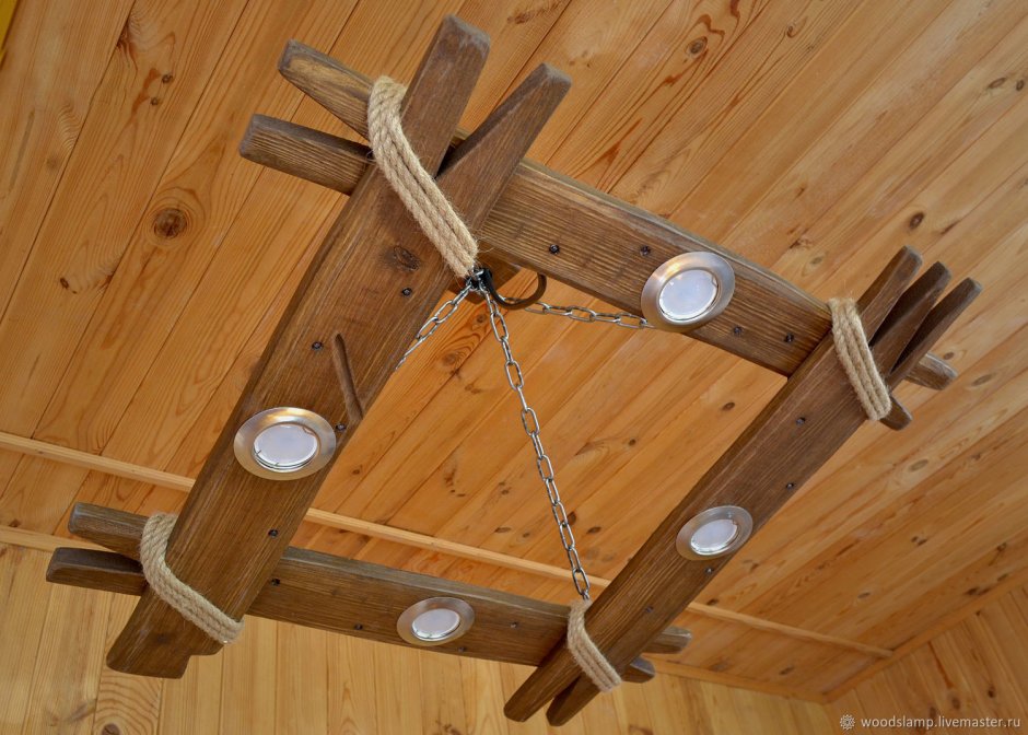 Светильник Wood Chandelier
