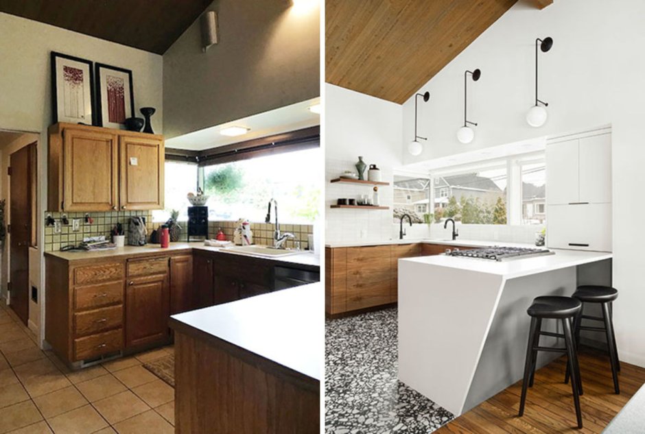 Kitchen Design before and after