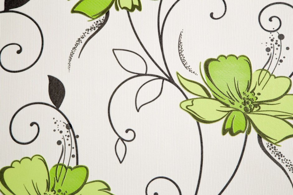 Обои моющиеся цветы