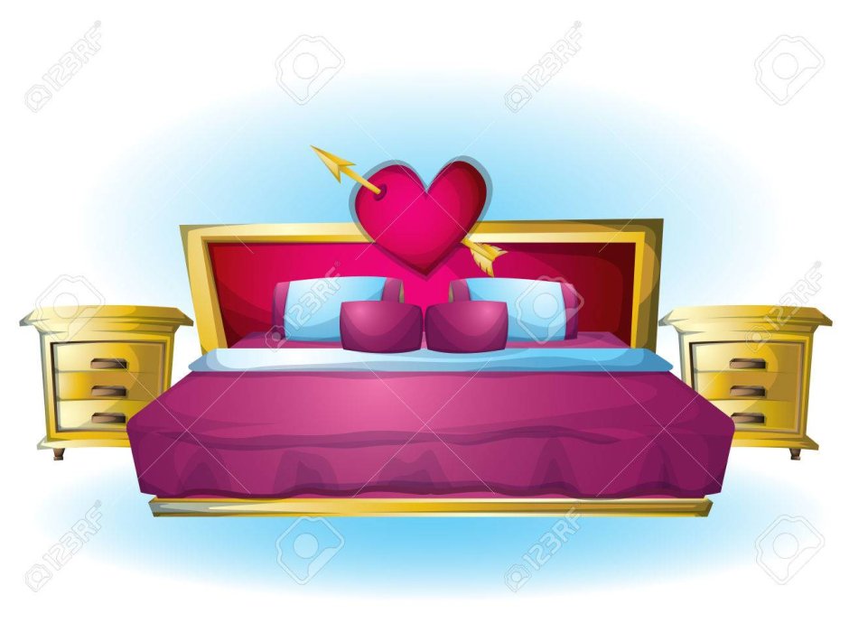 Кровать сердце поп арт