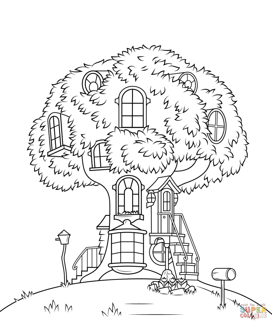 Рисунок дом дерево человек