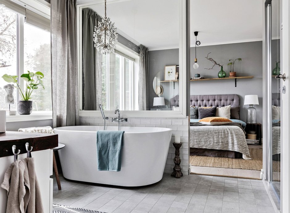 Ванная в стиле Сканди