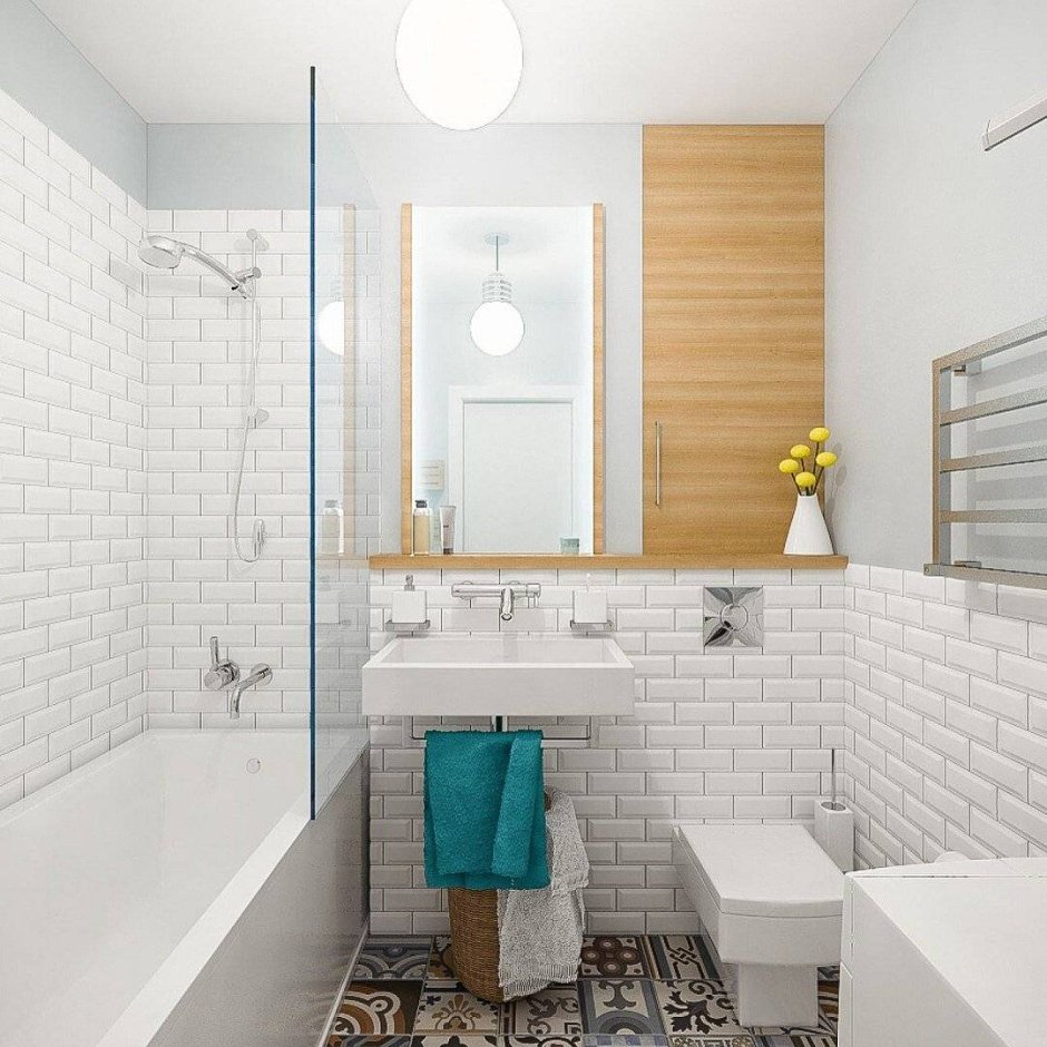 Ванна в стиле Скандинавия