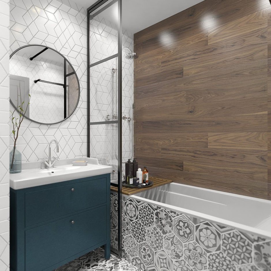 Ванная 3 м в скандинавском стиле