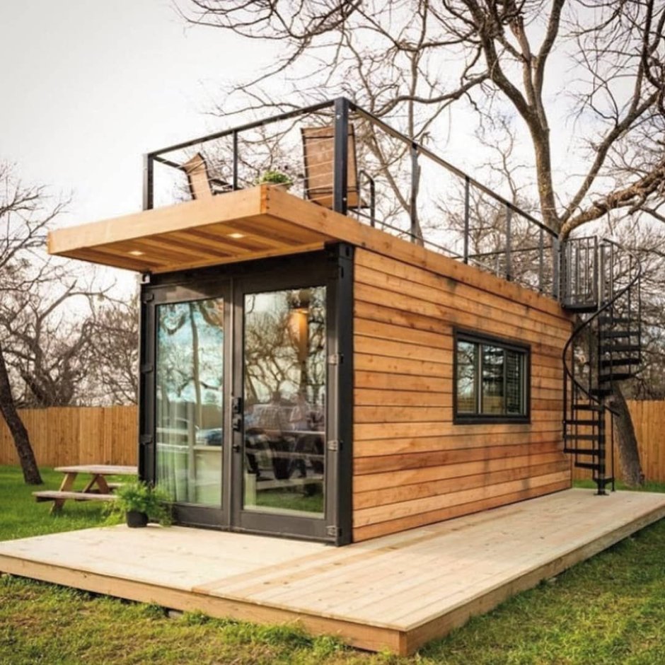 Tiny House с односкатной крышей