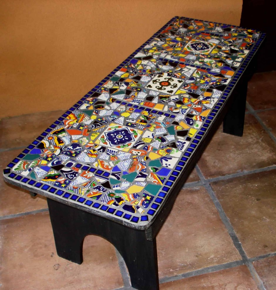 Стол из керамической плитки Мексика Талавера