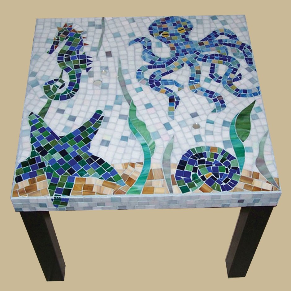 Декор мебели из мозаики