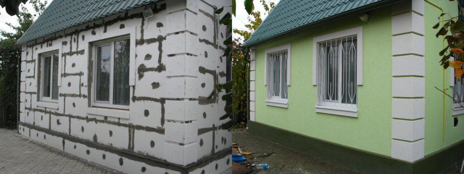 Утепление фасада ППС 16ф