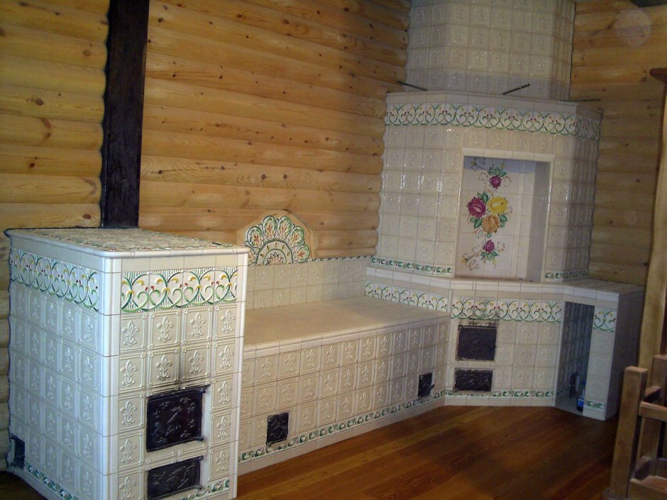 Каминопечь с. лежанкой Туликиви