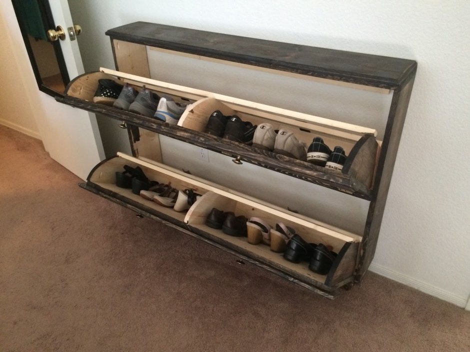 Полка для обуви из реек