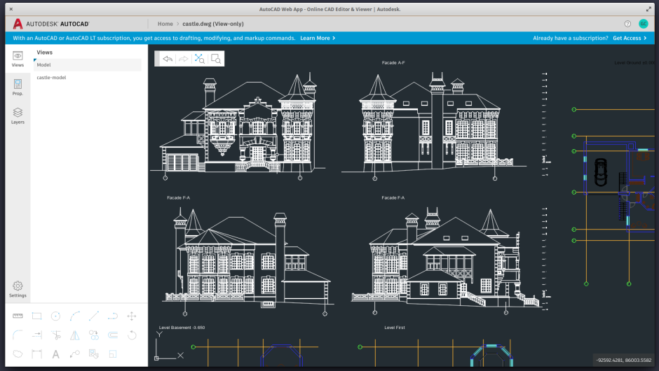 План торгового центра в AUTOCAD