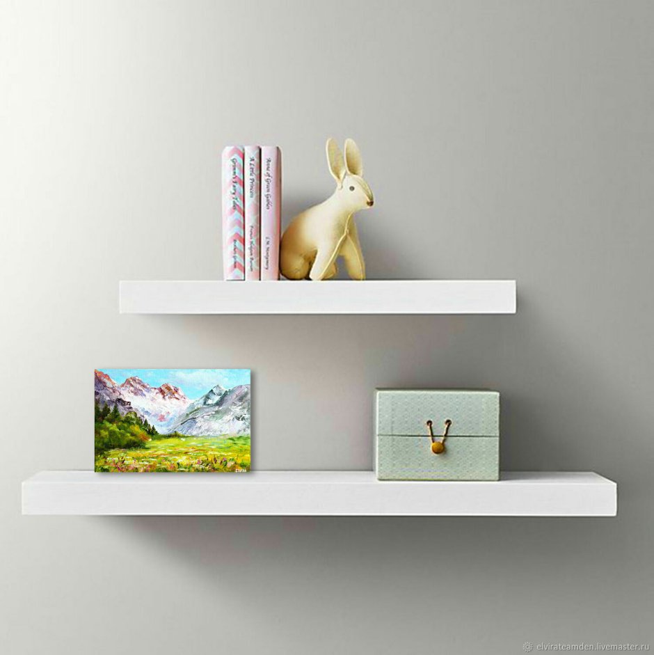 Полка "Wall Shelf-s (bas WL-001)" белая