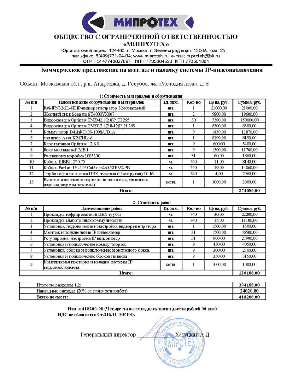 Коммерческое предложение
