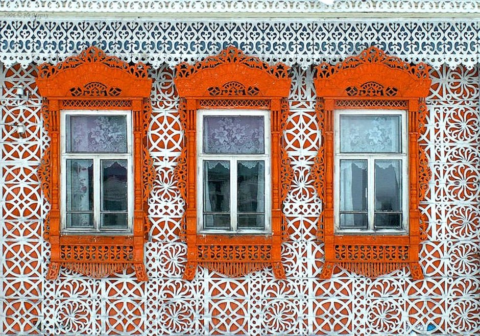 Деревянное зодчество Томск окна