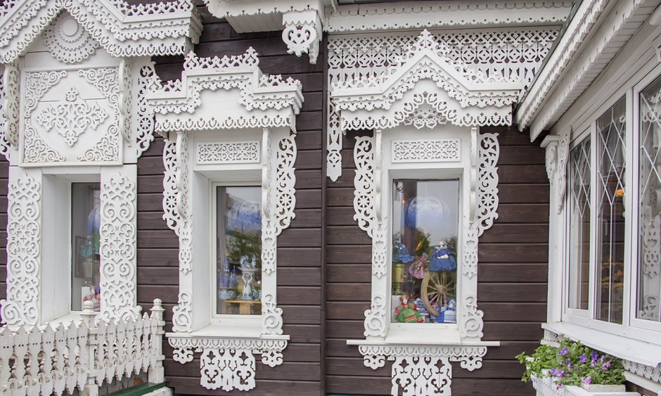 Резные наличники ставни Сибирь