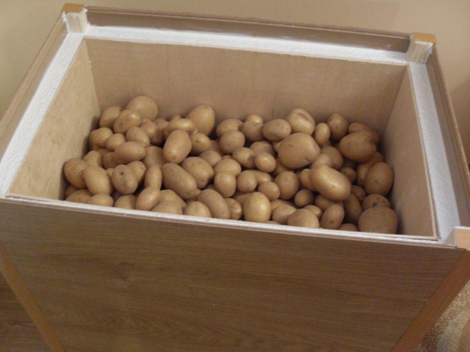Ящики для хранения овощей в погребе