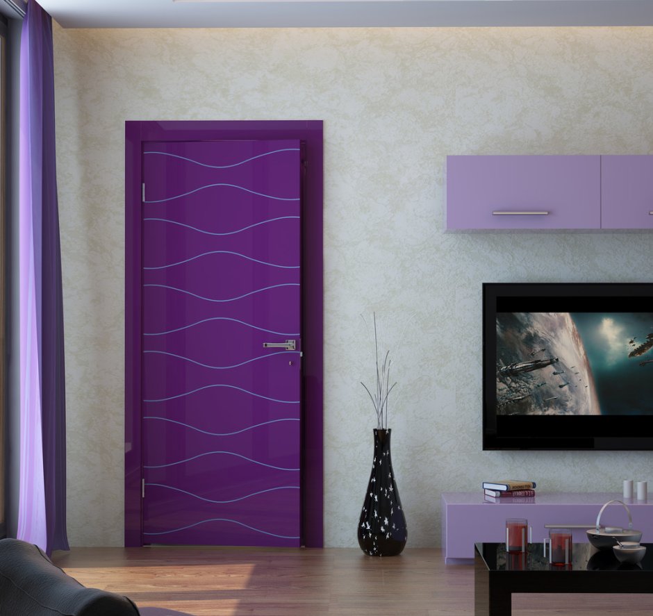 Двери фиолетовые межкомнатные