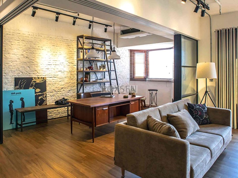 Стеллаж в стиле лофт для зонирования