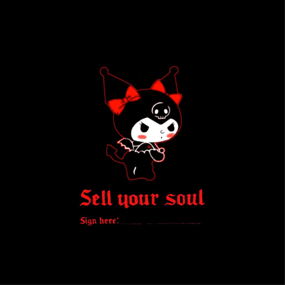 Kuromi hello Kitty Постер
