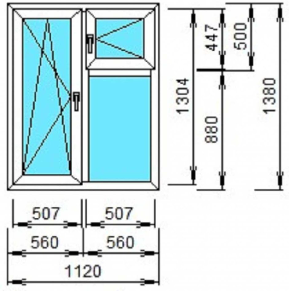 Стандарт размер окна 1700х1400