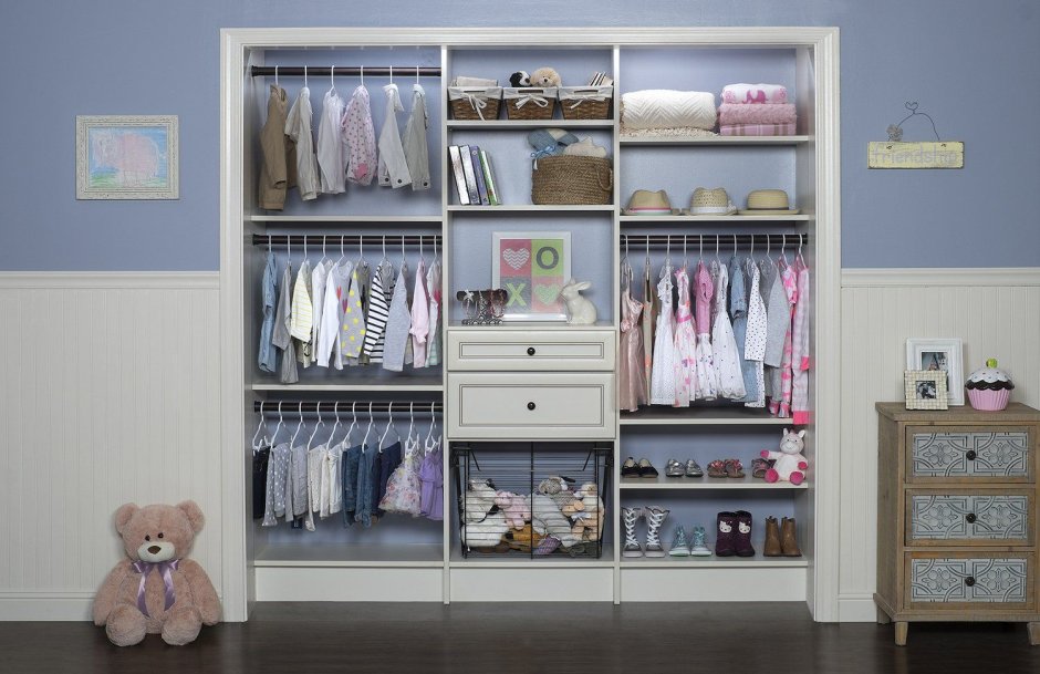 Наполнение детского шкафа для одежды