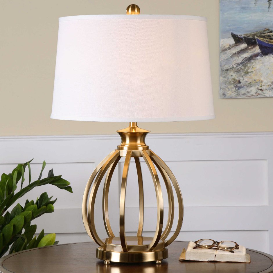 Настольная лампа White&Brass Table Lamp