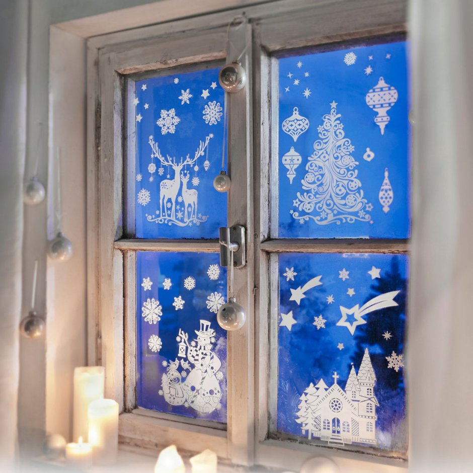 Дизайнерские окна к новому году