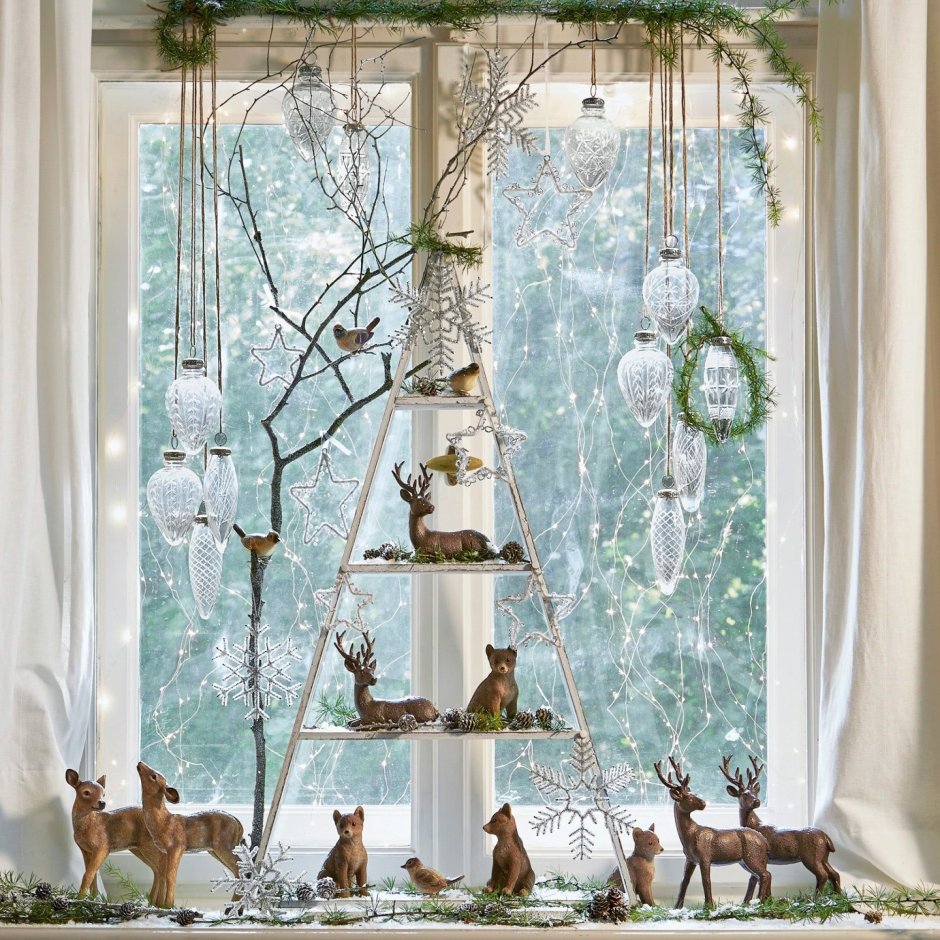 Новогодние рисунки на окнах