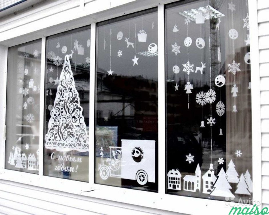 Новогодний декор окон