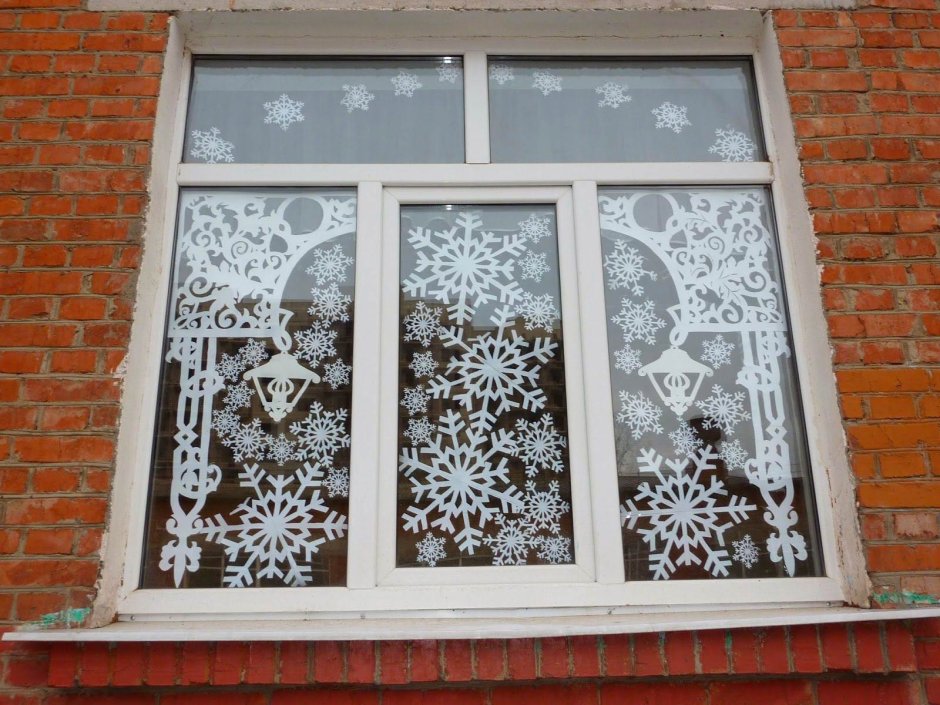 Новогодние композиции на окна
