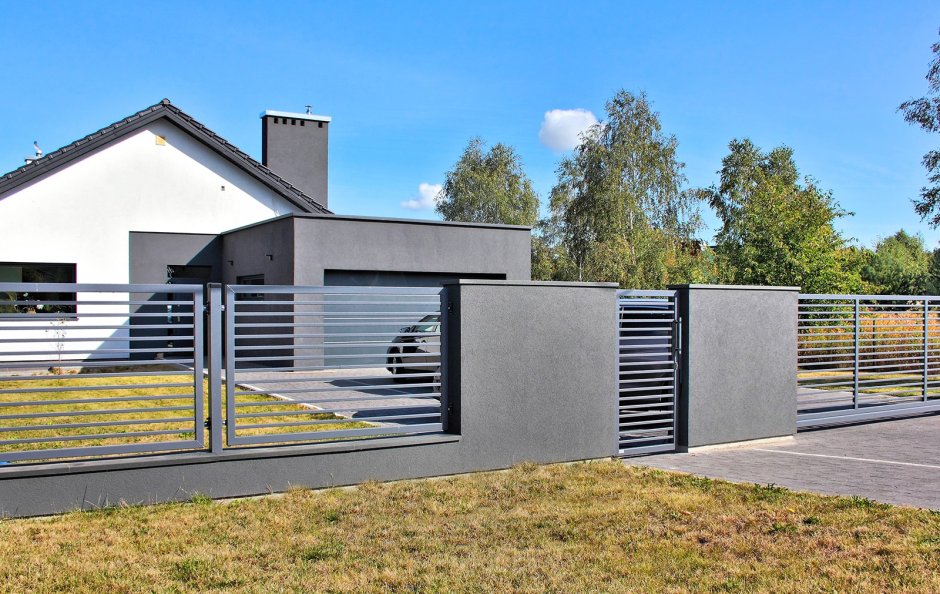 Современный забор из металла