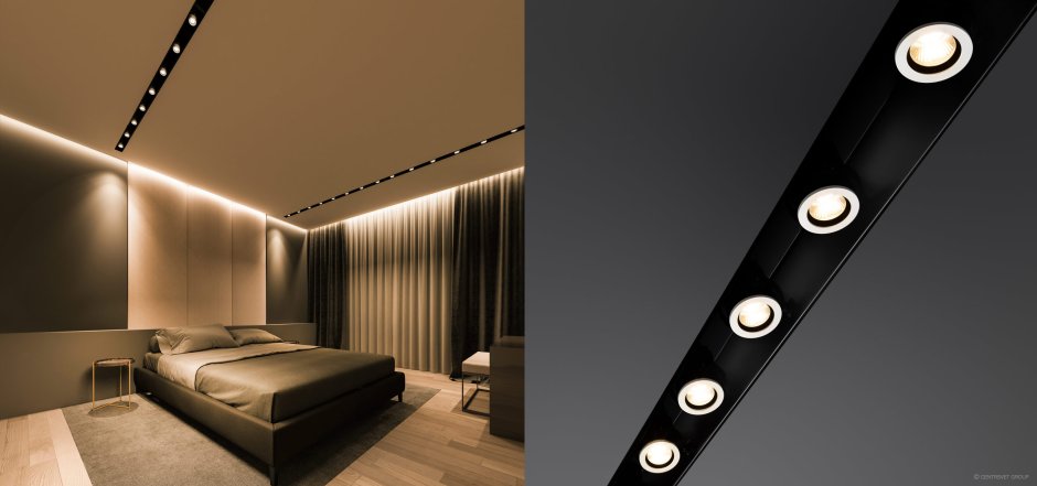 Неоновая подсветка потолка