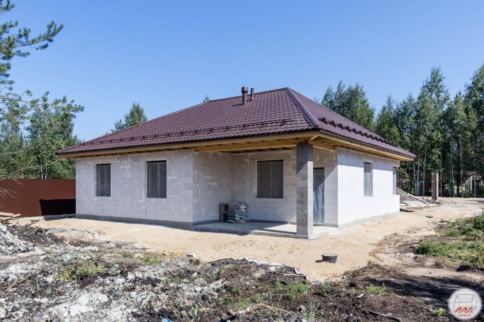 Одноэтажный дом из газоблоков