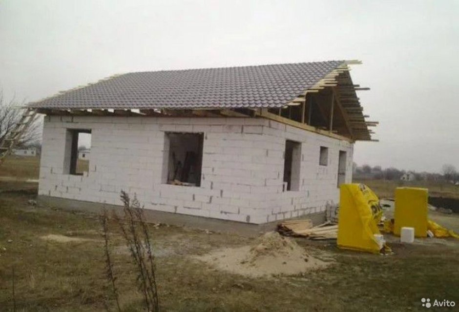 Одноэтажный дом из газобетона