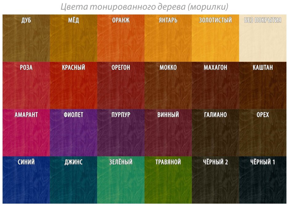 Морилка цвета