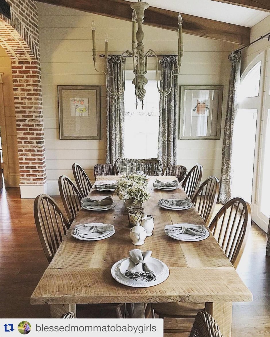 Столовая в стиле Modern Farmhouse
