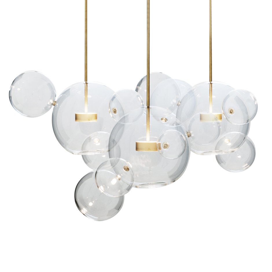 Люстра Giopato & Coombes Bolle Zigzag Chandelier 24 Bubble Linear